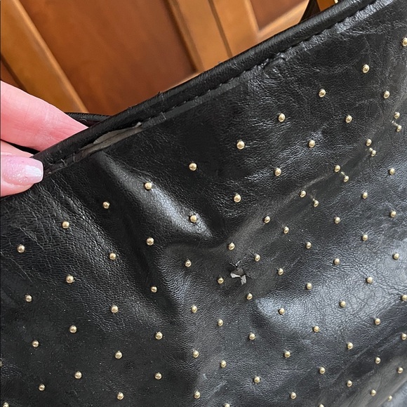 Anne Klein Black Studded Shoulder Bag - Picture 7 of 13